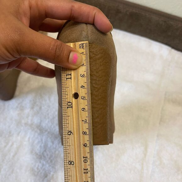 Michael Kors MK Women's Leather High Heel Loafer Pump Wedges Size 7 - Picture 8 of 13